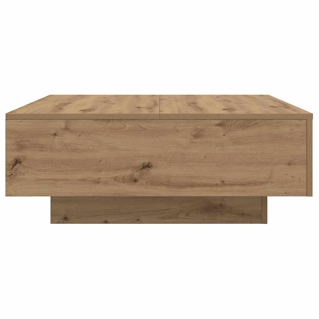 Table basse Chêne artisanal 80 x 80 x 31 cm Bois d'ingénierie - XIOS