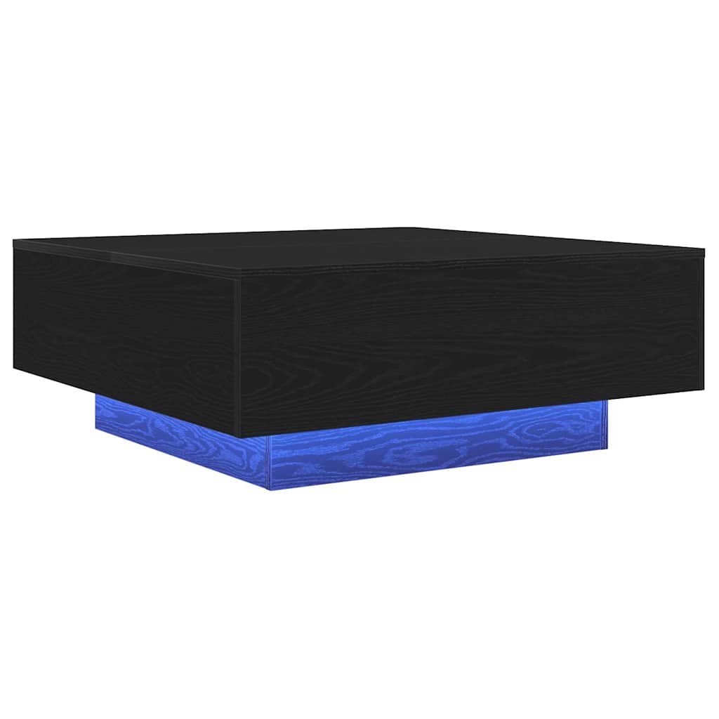 Table basse Chêne noir 80 x 80 x 31 cm Bois d'ingénierie - XIOS