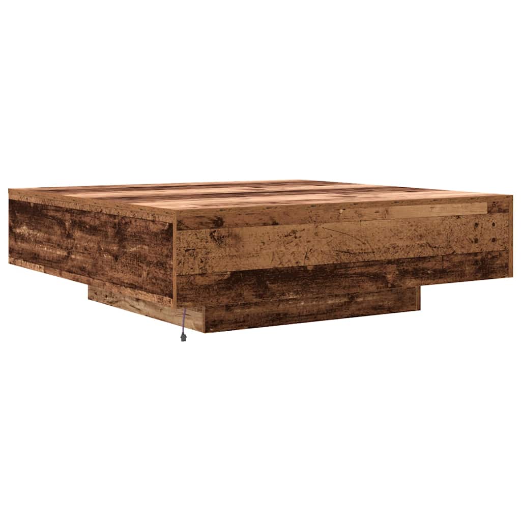 Table basse Bois ancien 100 x 100 x 31 cm Bois d'ingénierie - XIOS