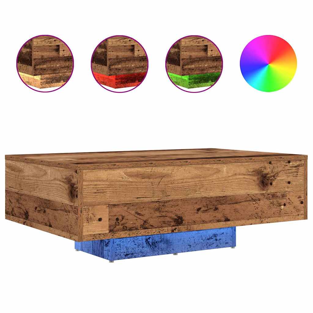 Table basse Bois ancien 85 x 55 x 31 cm Bois d'ingénierie - XIOS