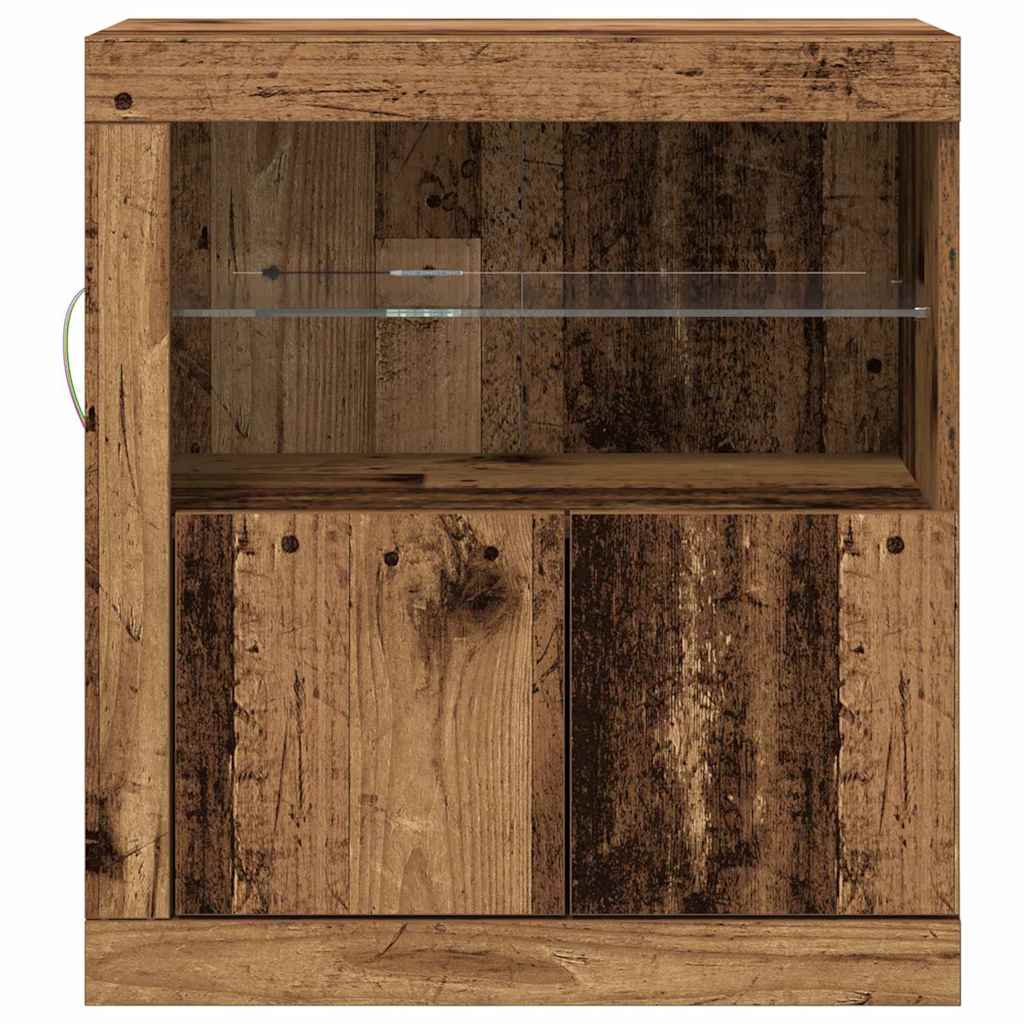 Buffet LED Marron 60,5 x 37 x 67 cm Bois d'ingénierie - XIOS