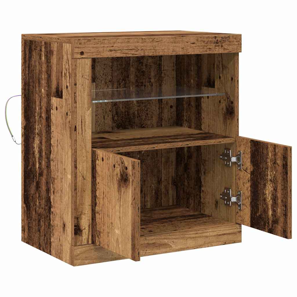 Buffet LED Marron 60,5 x 37 x 67 cm Bois d'ingénierie - XIOS