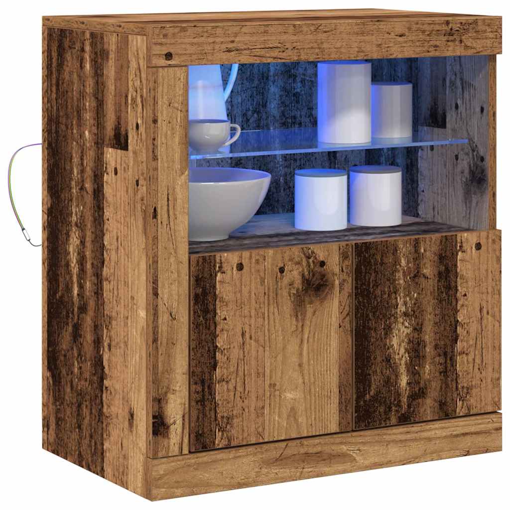 Buffet LED Marron 60,5 x 37 x 67 cm Bois d'ingénierie - XIOS