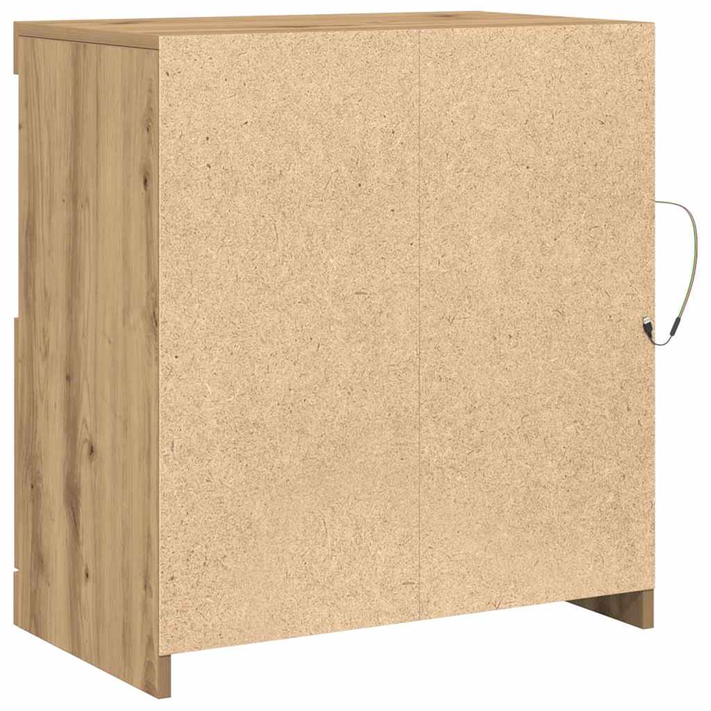 Buffet LED Marron 60,5 x 37 x 67 cm Bois d'ingénierie - XIOS