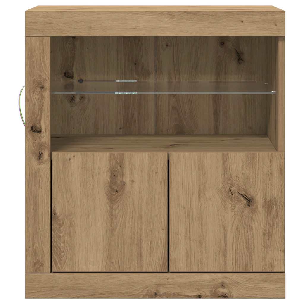 Buffet LED Marron 60,5 x 37 x 67 cm Bois d'ingénierie - XIOS
