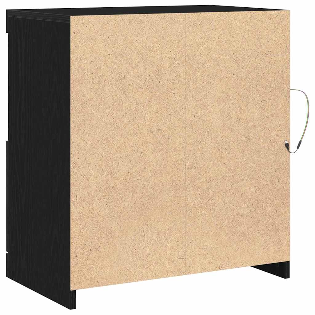 Buffet LED Noir 60,5 x 37 x 67 cm Bois d'ingénierie - XIOS