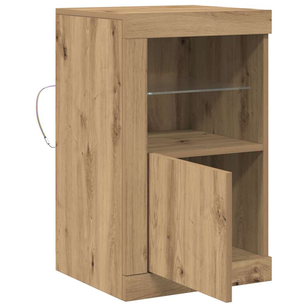 Buffet LED 2 pcs Chêne artisanal 41 x 37 x 67 cm - XIOS