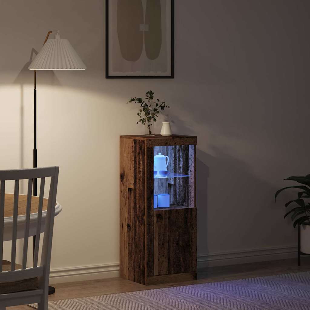 Buffet LED Marron 41 x 37 x 100 cm Bois d'ingénierie - XIOS