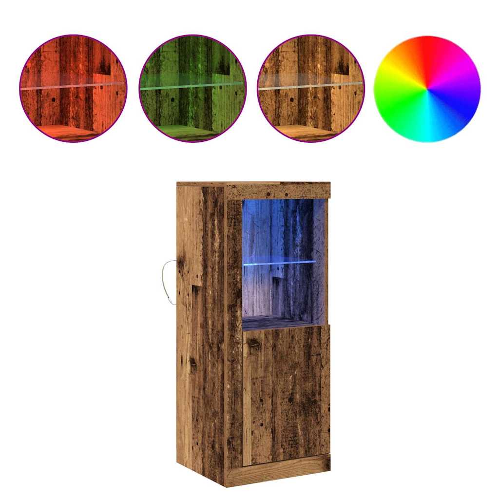 Buffet LED Marron 41 x 37 x 100 cm Bois d'ingénierie - XIOS