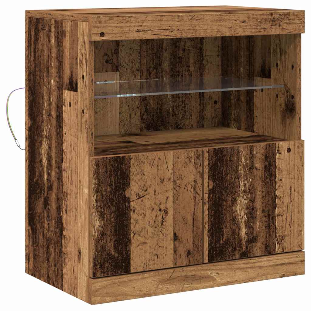 Buffet LED Marron 60,5 x 37 x 67 cm Bois d'ingénierie - XIOS