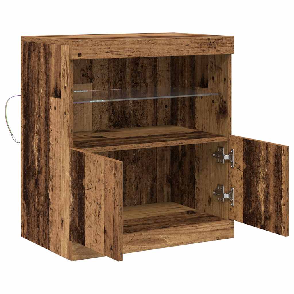 Buffet LED Marron 60,5 x 37 x 67 cm Bois d'ingénierie - XIOS