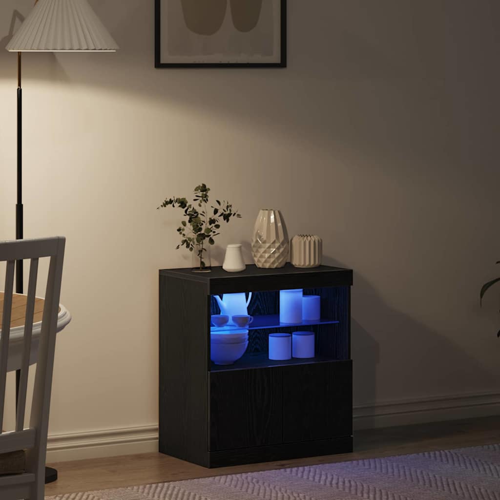 Buffet Noir 60 x 37 x 67 cm Bois d'ingénierie - XIOS