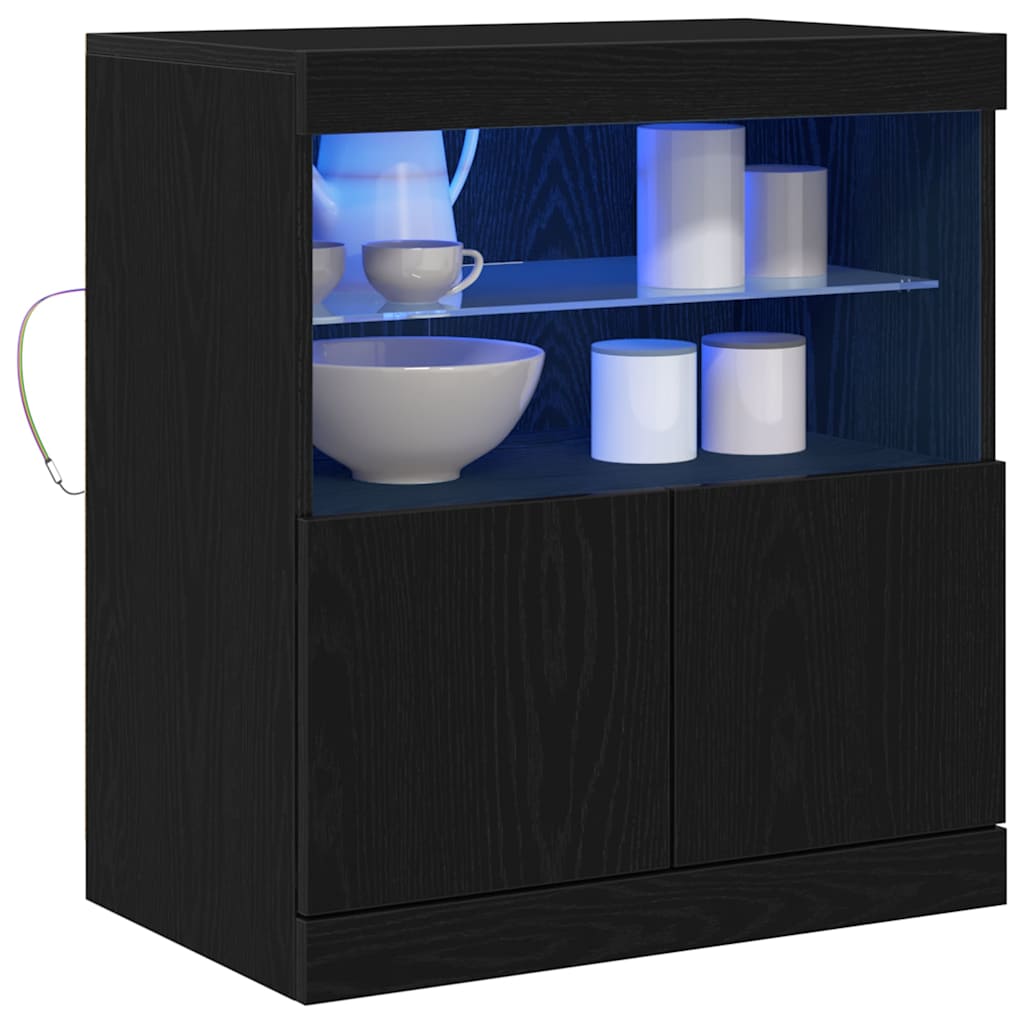 Buffet Noir 60 x 37 x 67 cm Bois d'ingénierie - XIOS