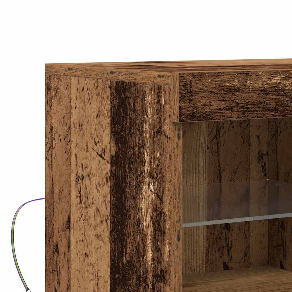 Buffet LED Marron 81 x 37 x 66,5 cm Bois d'ingénierie - XIOS
