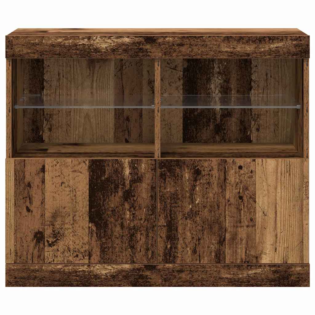 Buffet LED Marron 81 x 37 x 66,5 cm Bois d'ingénierie - XIOS