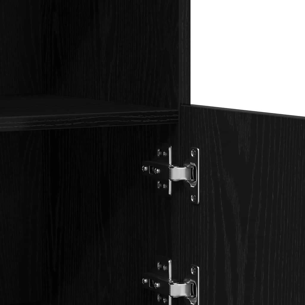 Buffet LED Noir 81 x 37 x 66,5 cm Bois d'ingénierie - XIOS