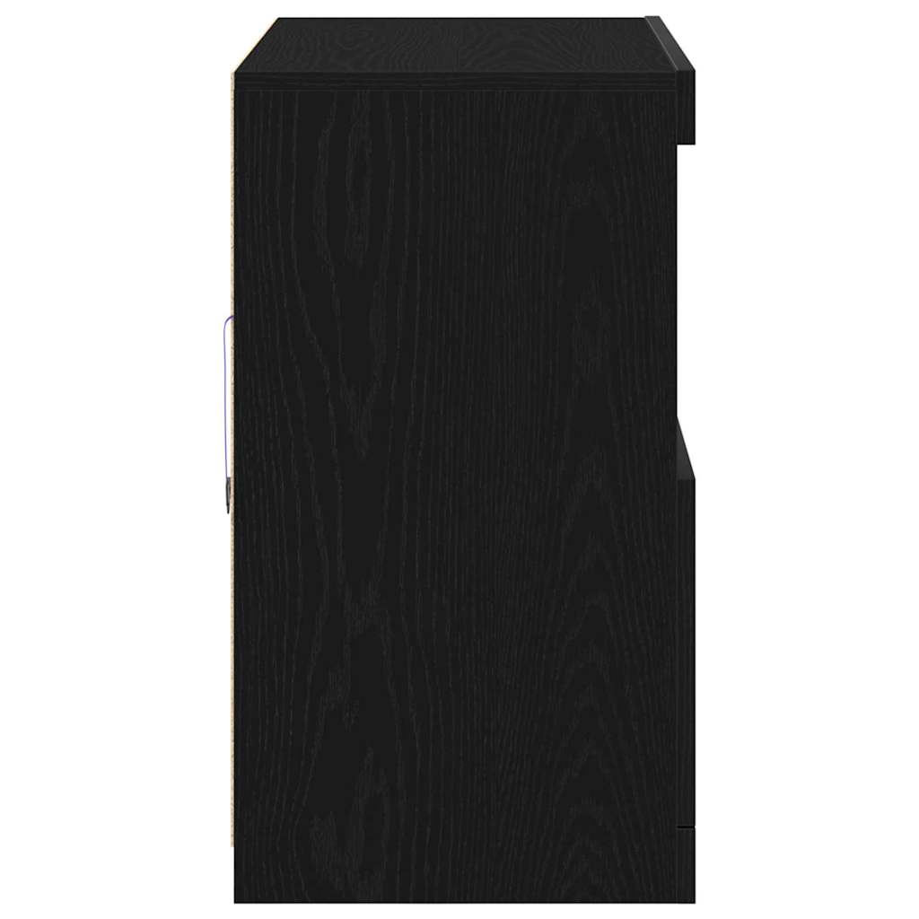 Buffet LED Noir 81 x 37 x 66,5 cm Bois d'ingénierie - XIOS