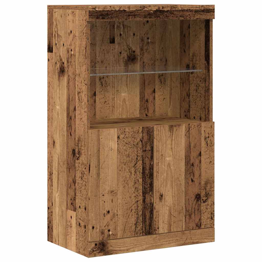 Buffet LED Marron 60 x 37 x 100 cm Bois d'ingénierie - XIOS