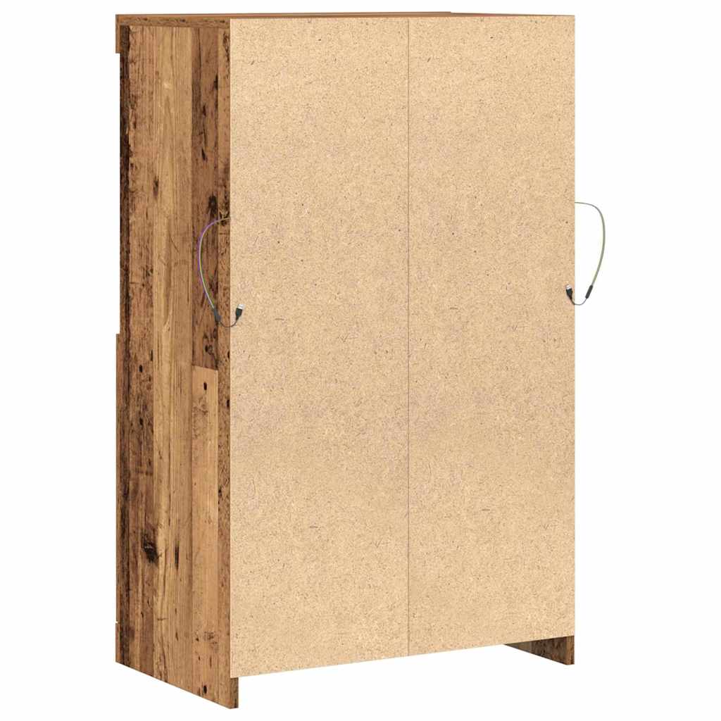 Buffet LED Marron 60 x 37 x 100 cm Bois d'ingénierie - XIOS
