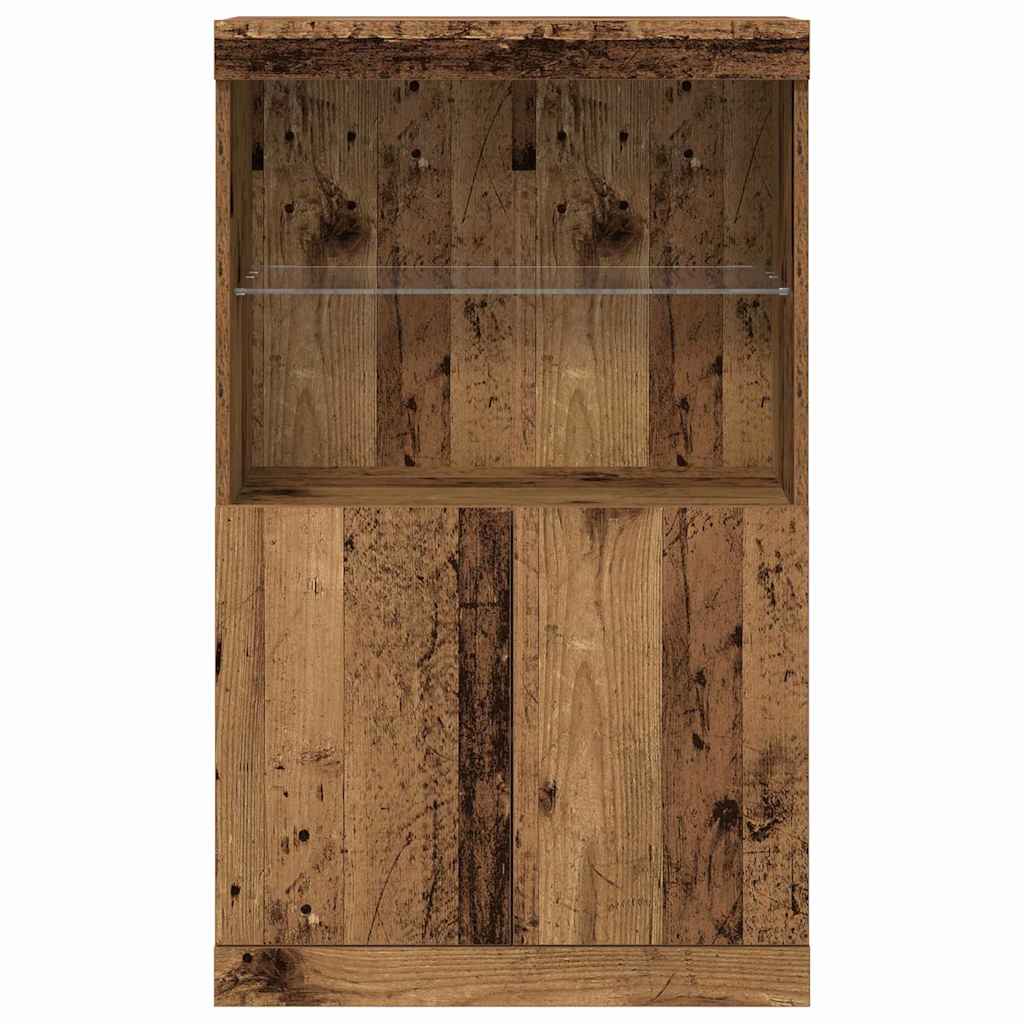Buffet LED Marron 60 x 37 x 100 cm Bois d'ingénierie - XIOS