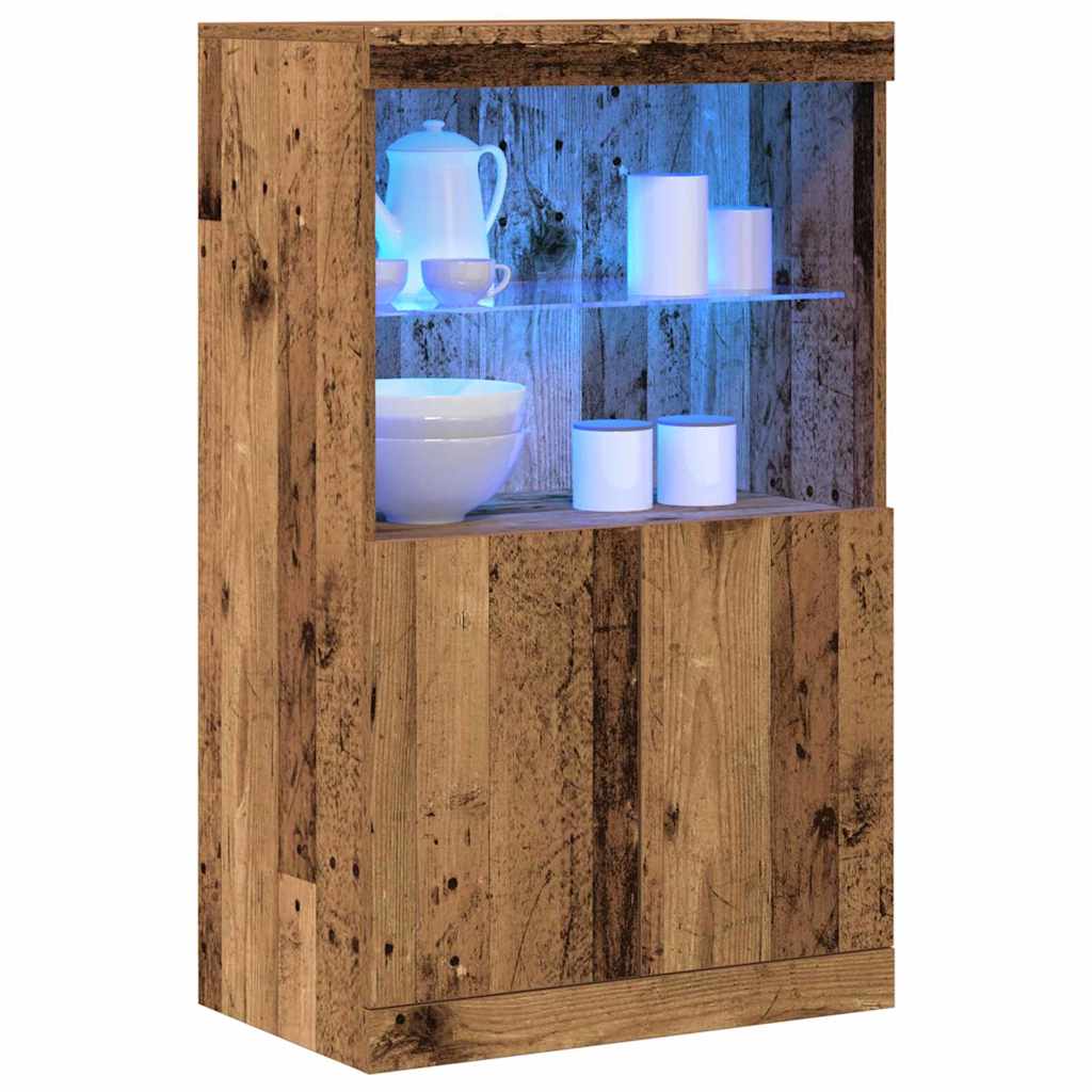 Buffet LED Marron 60 x 37 x 100 cm Bois d'ingénierie - XIOS
