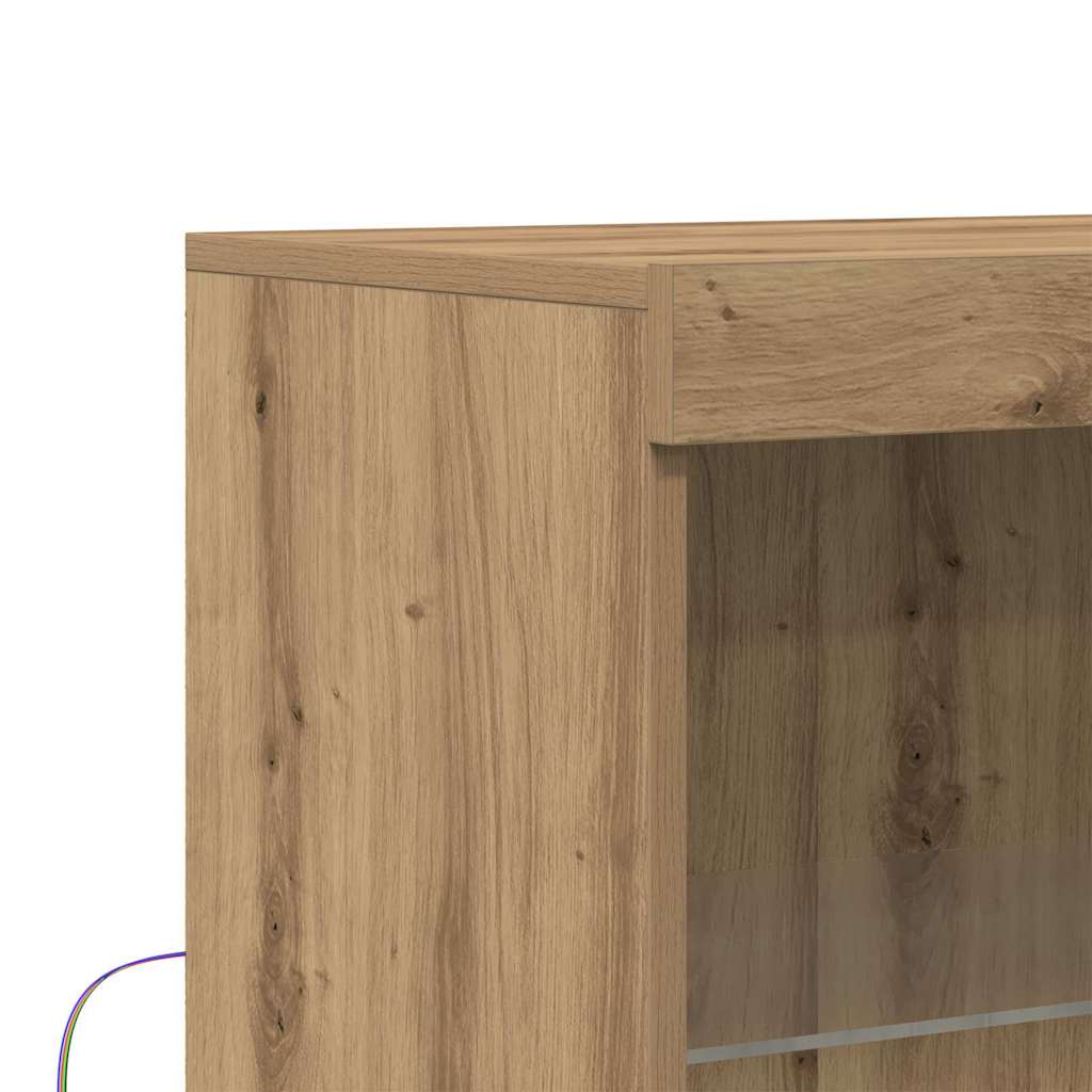 Buffet LED Marron 60 x 37 x 100 cm Bois d'ingénierie - XIOS