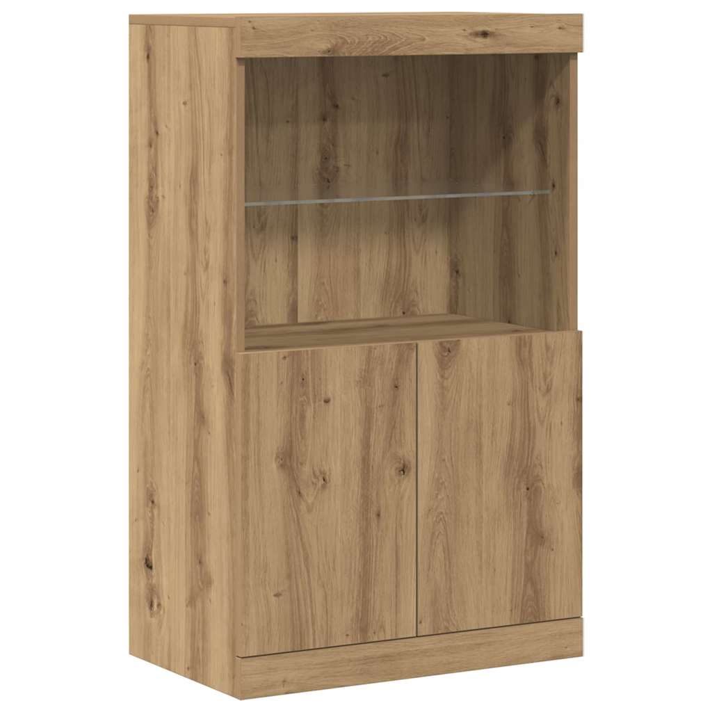 Buffet LED Marron 60 x 37 x 100 cm Bois d'ingénierie - XIOS