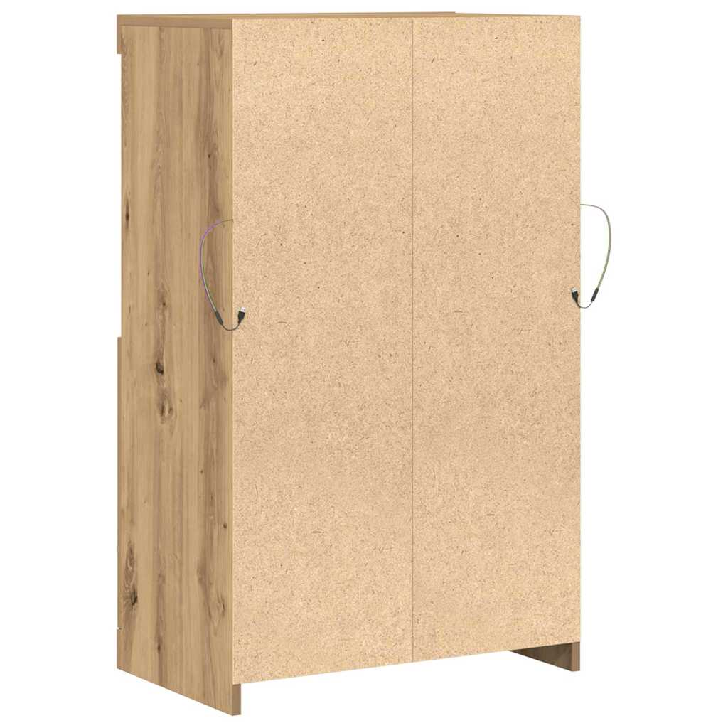 Buffet LED Marron 60 x 37 x 100 cm Bois d'ingénierie - XIOS
