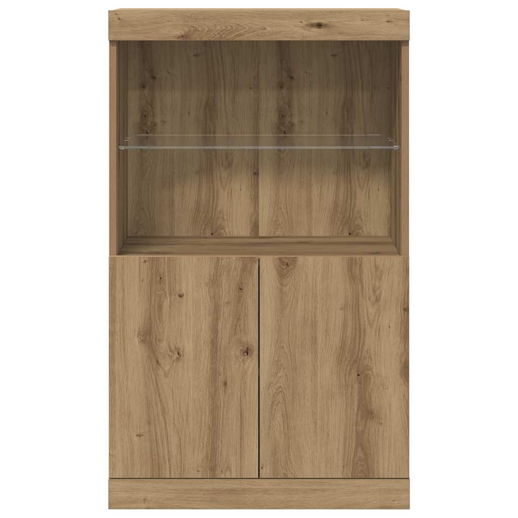 Buffet LED Marron 60 x 37 x 100 cm Bois d'ingénierie - XIOS