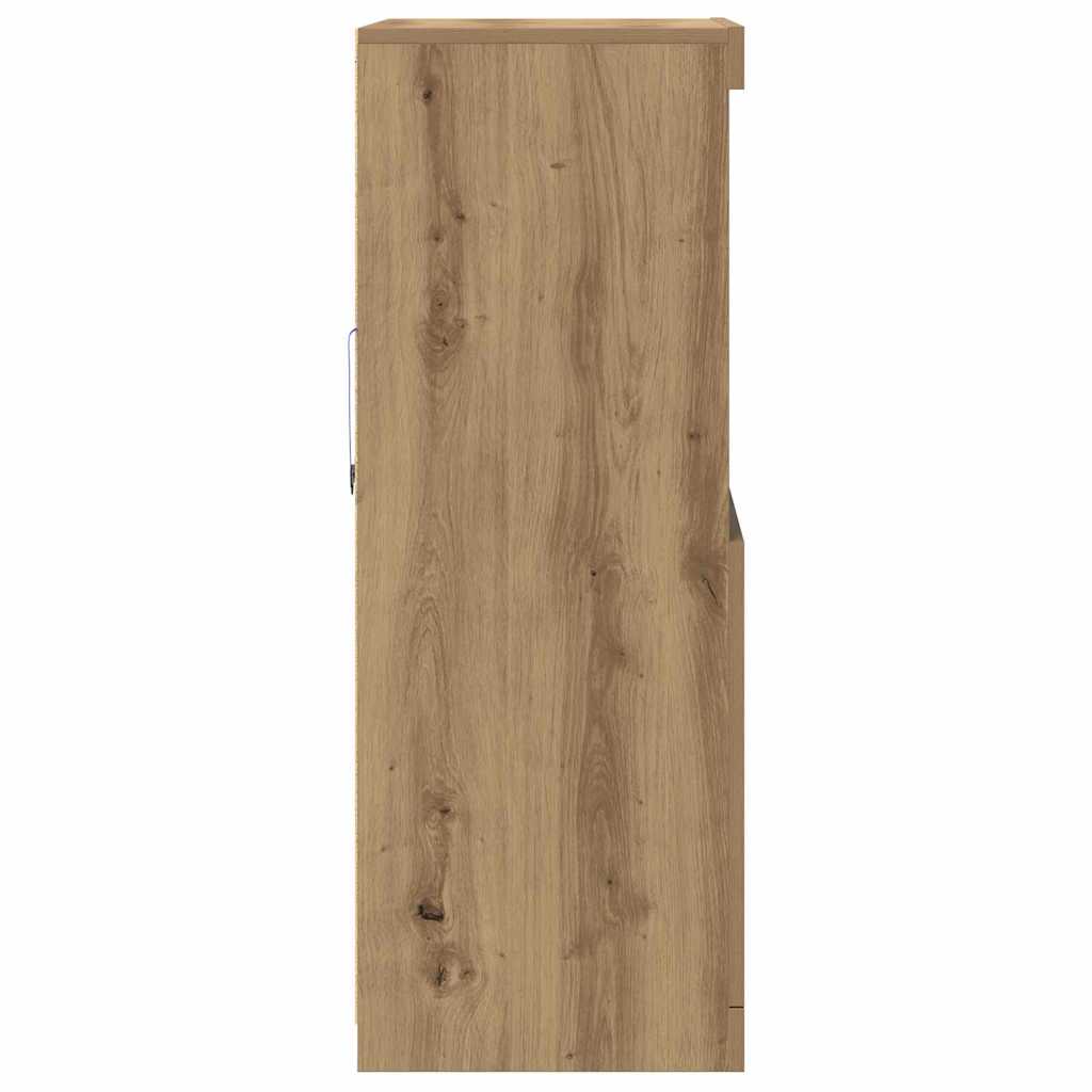 Buffet LED Marron 60 x 37 x 100 cm Bois d'ingénierie - XIOS