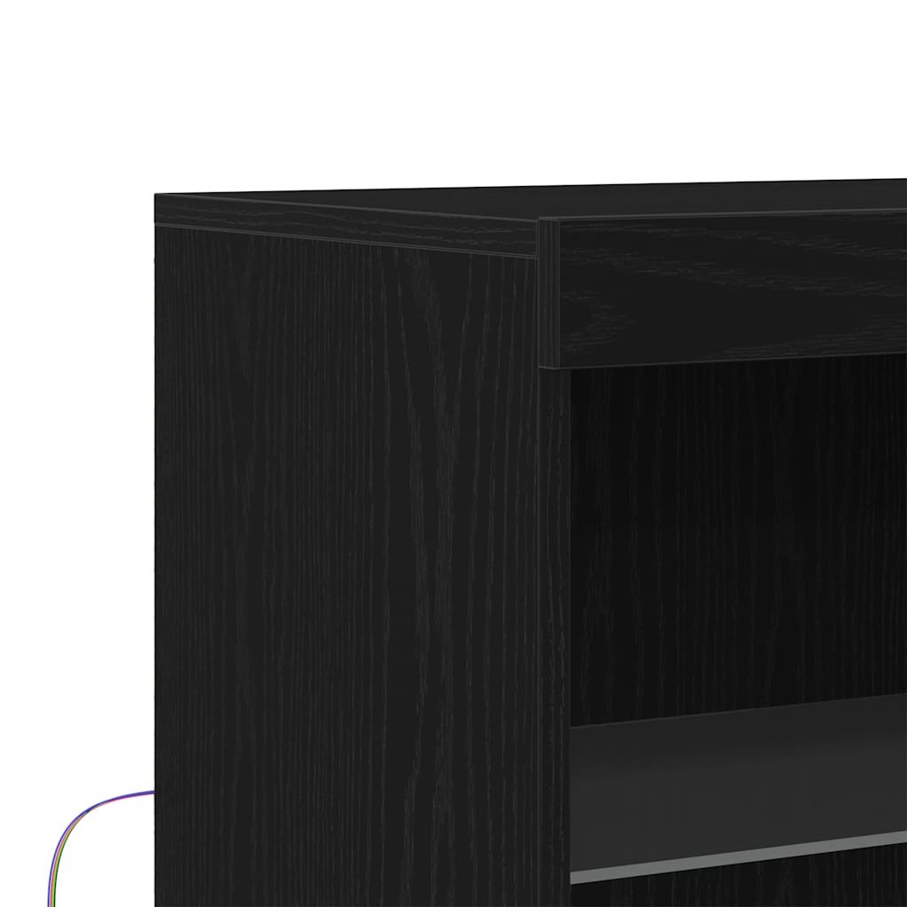 Buffet LED Noir 60 x 37 x 100 cm Bois d'ingénierie - XIOS