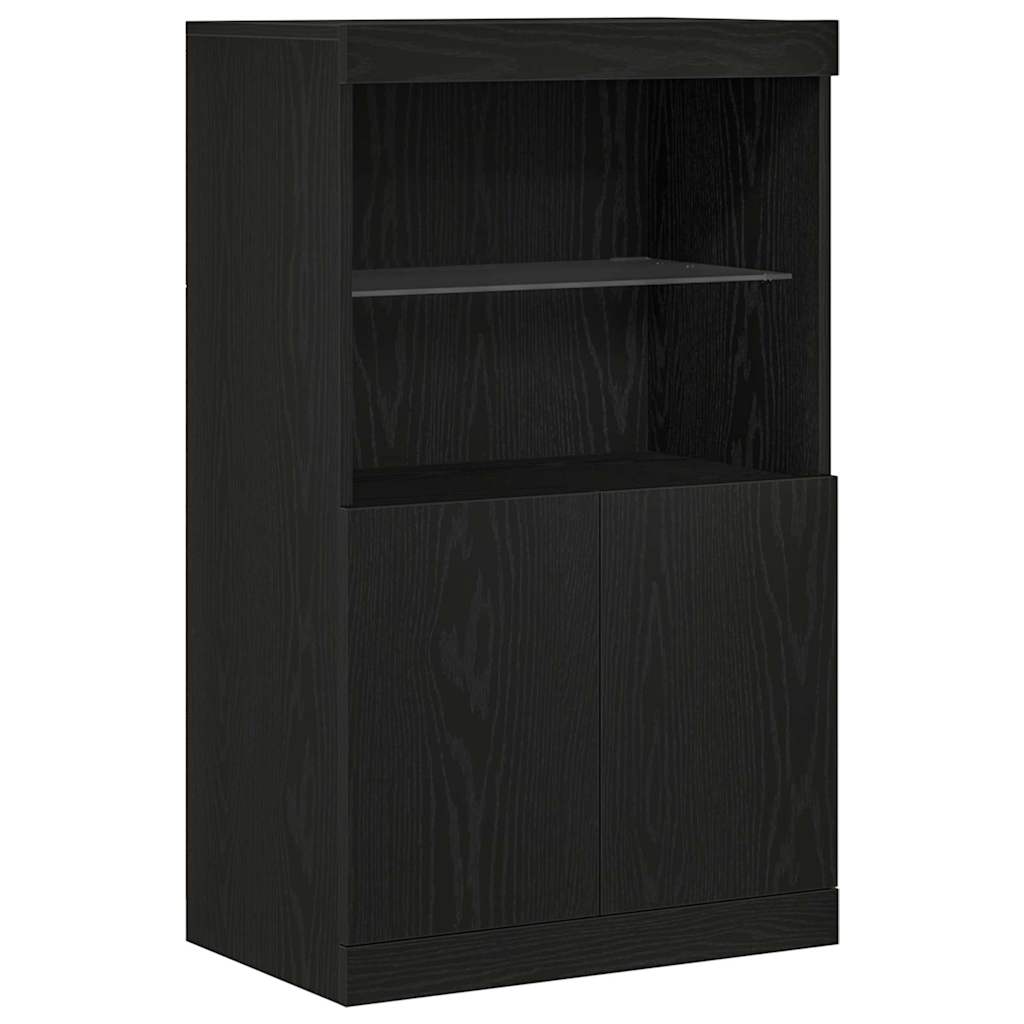 Buffet LED Noir 60 x 37 x 100 cm Bois d'ingénierie - XIOS