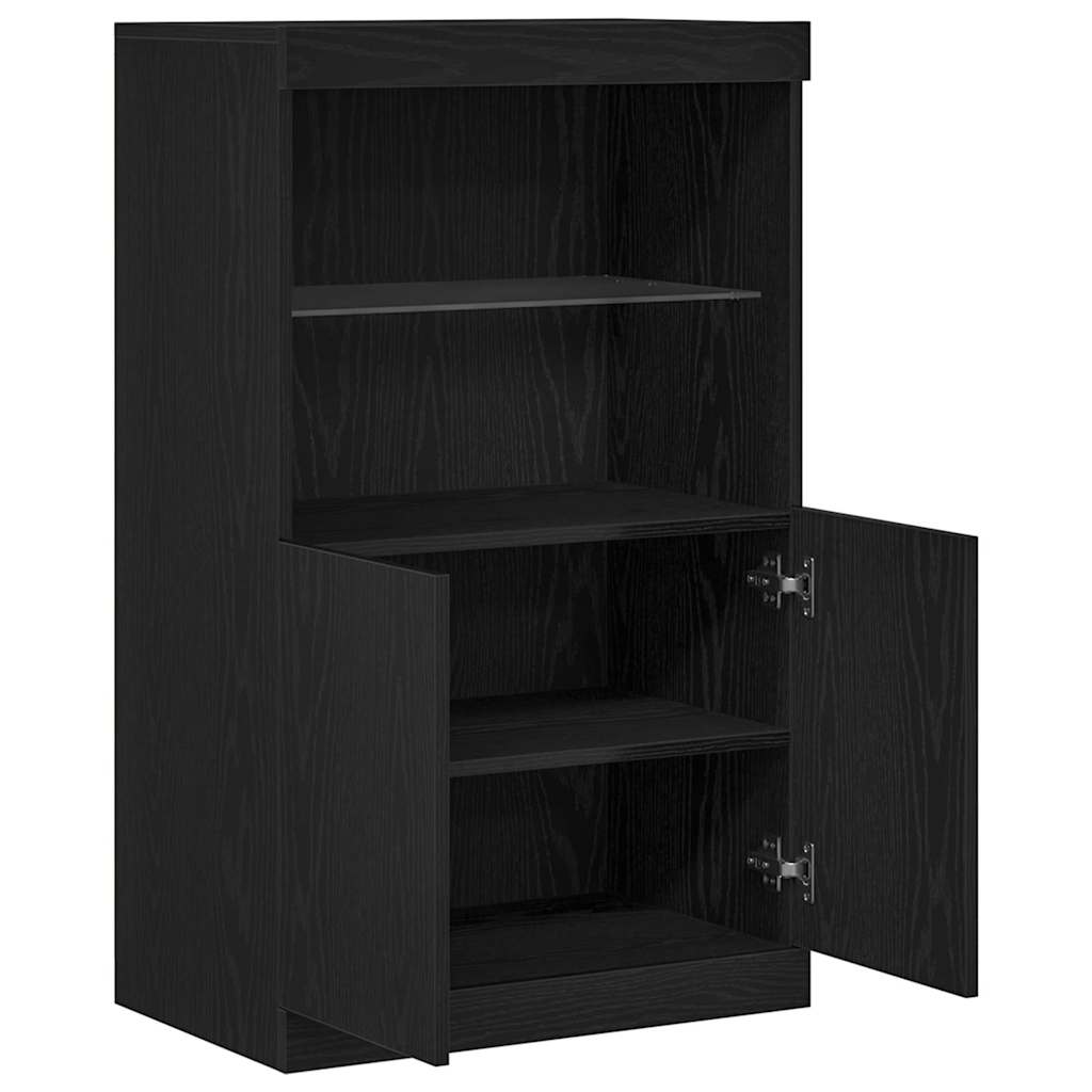 Buffet LED Noir 60 x 37 x 100 cm Bois d'ingénierie - XIOS