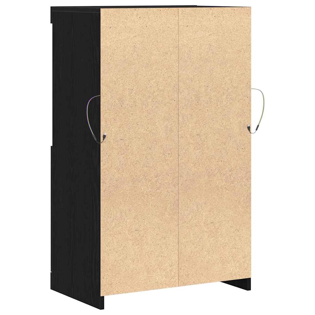 Buffet LED Noir 60 x 37 x 100 cm Bois d'ingénierie - XIOS