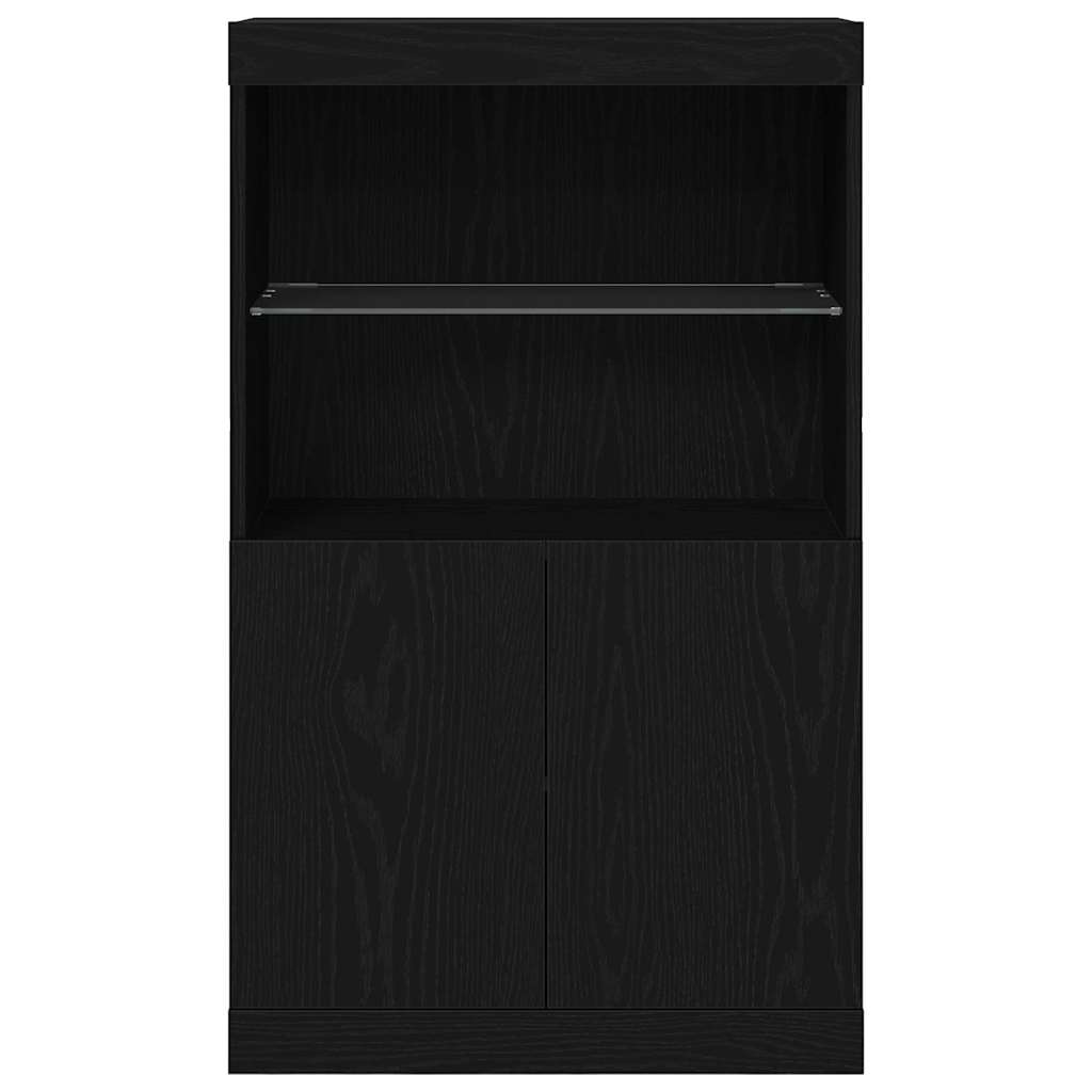 Buffet LED Noir 60 x 37 x 100 cm Bois d'ingénierie - XIOS