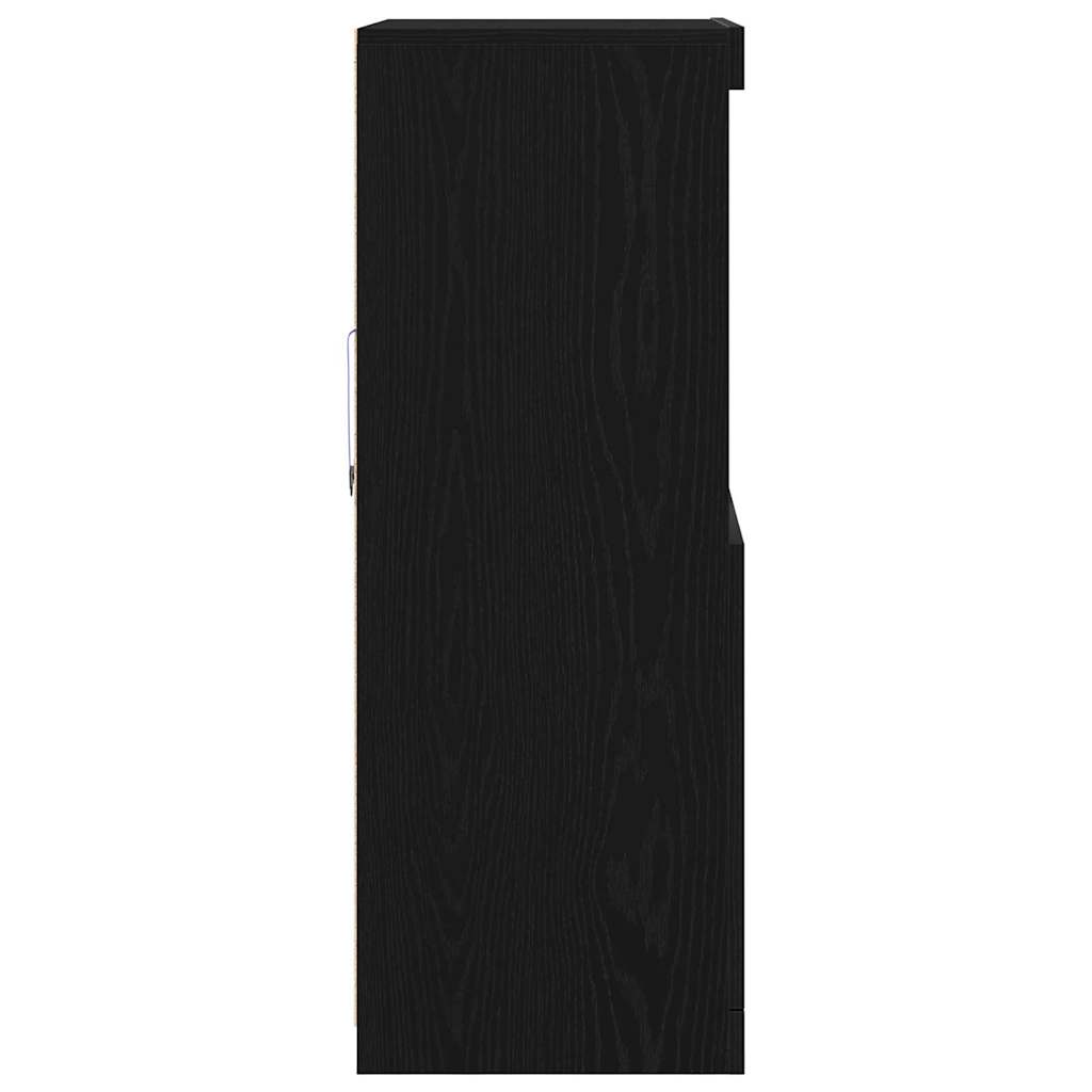 Buffet LED Noir 60 x 37 x 100 cm Bois d'ingénierie - XIOS