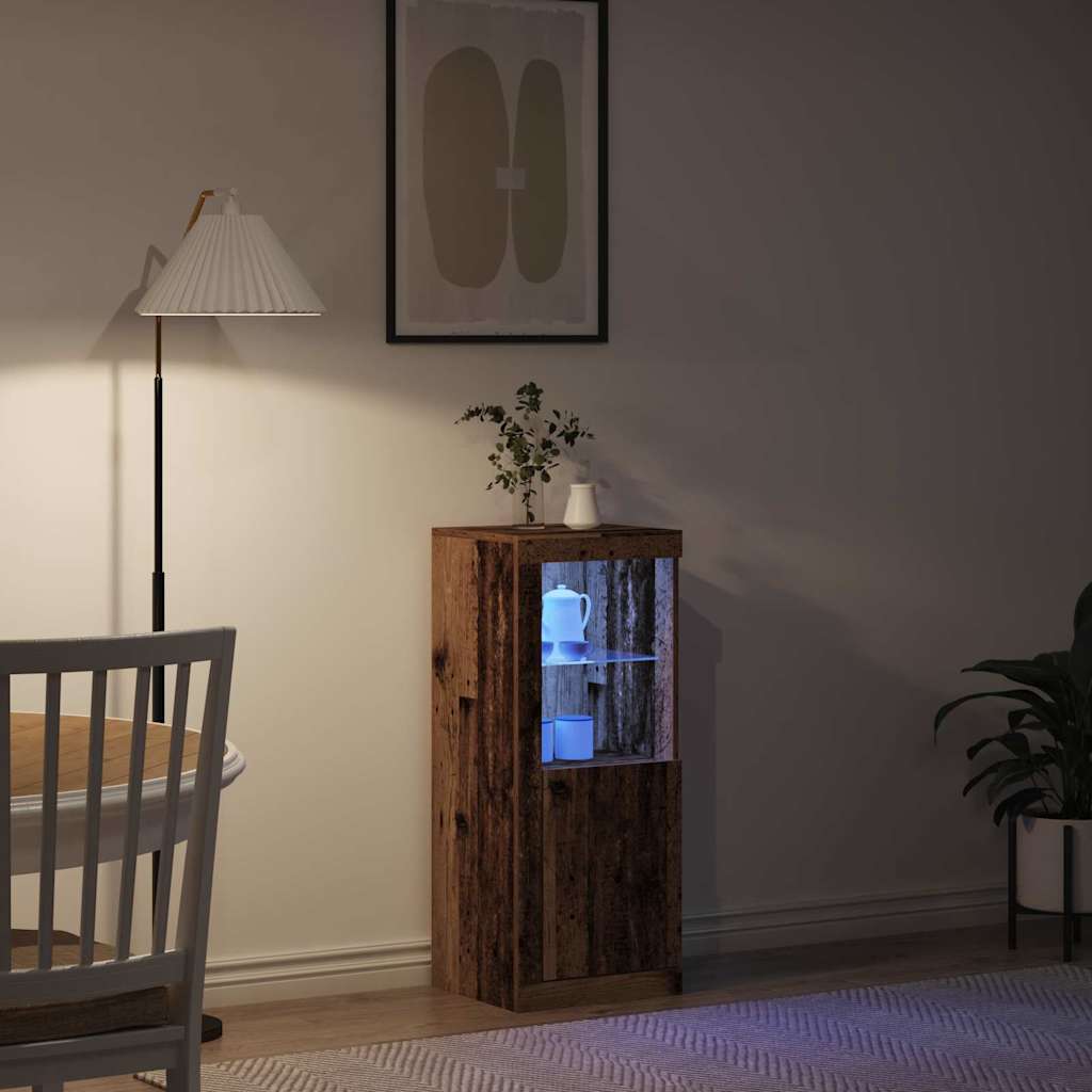 Buffet LED Bois ancien 41 x 37 x 100 cm Bois d'ingénierie - XIOS