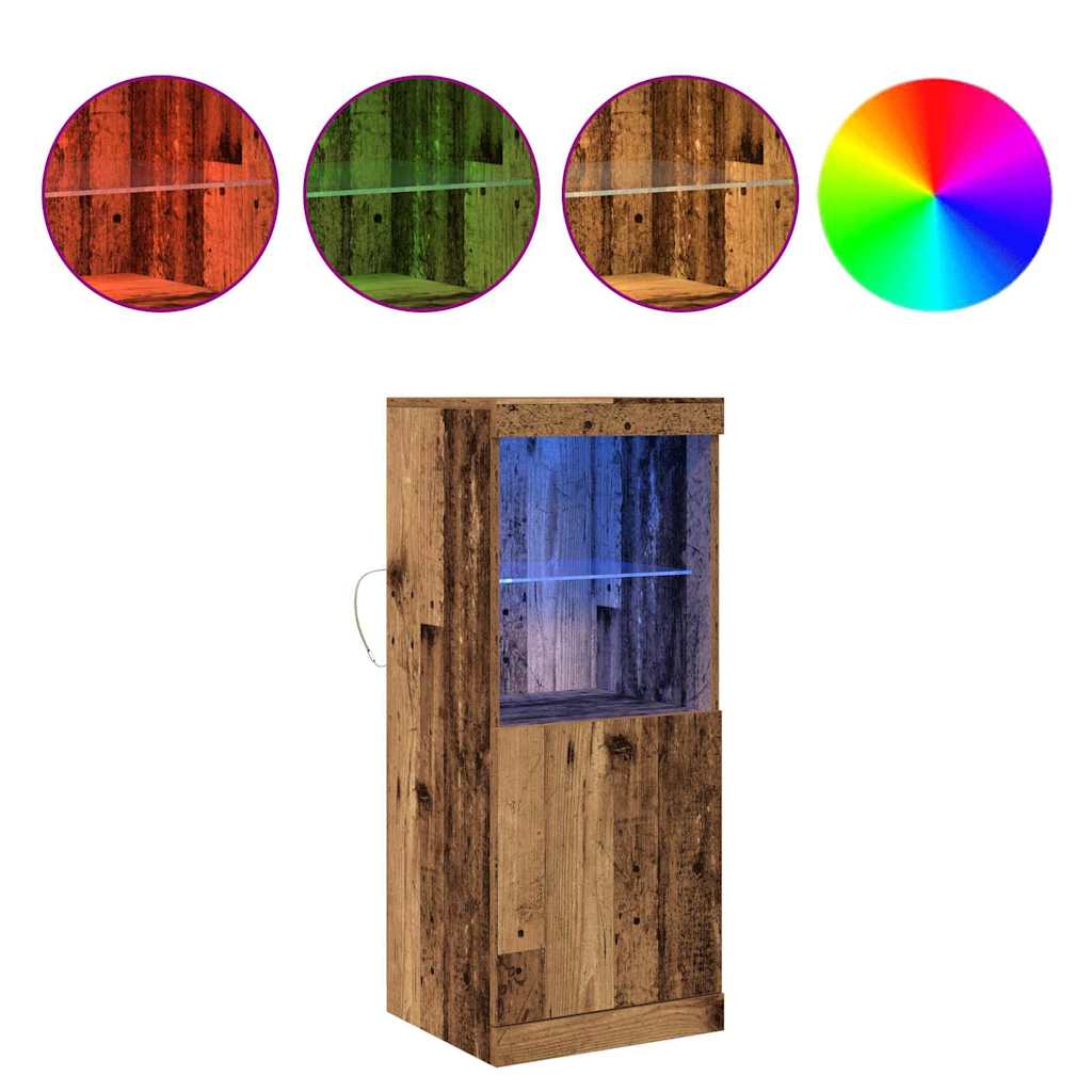 Buffet LED Bois ancien 41 x 37 x 100 cm Bois d'ingénierie - XIOS