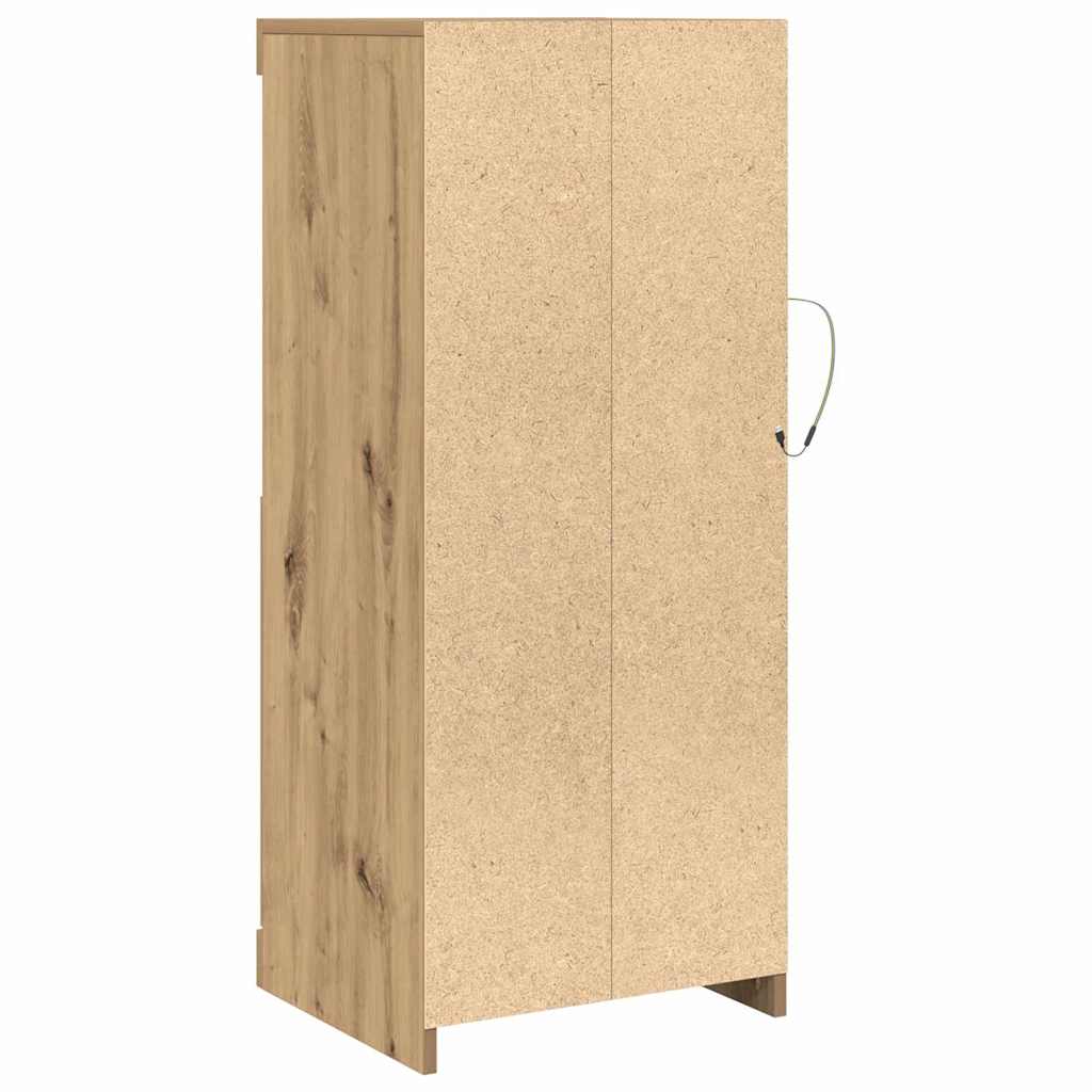 Buffet LED Chêne artisanal 41 x 37 x 100 cm Bois d'ingénierie - XIOS