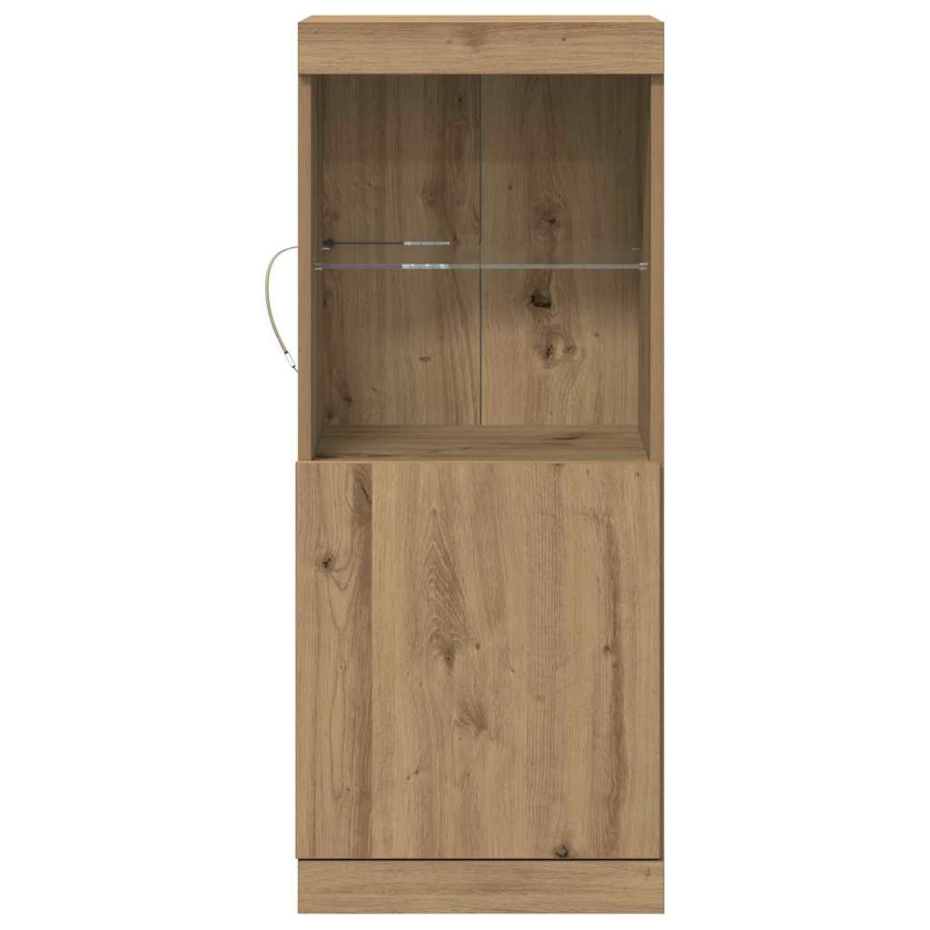 Buffet LED Chêne artisanal 41 x 37 x 100 cm Bois d'ingénierie - XIOS