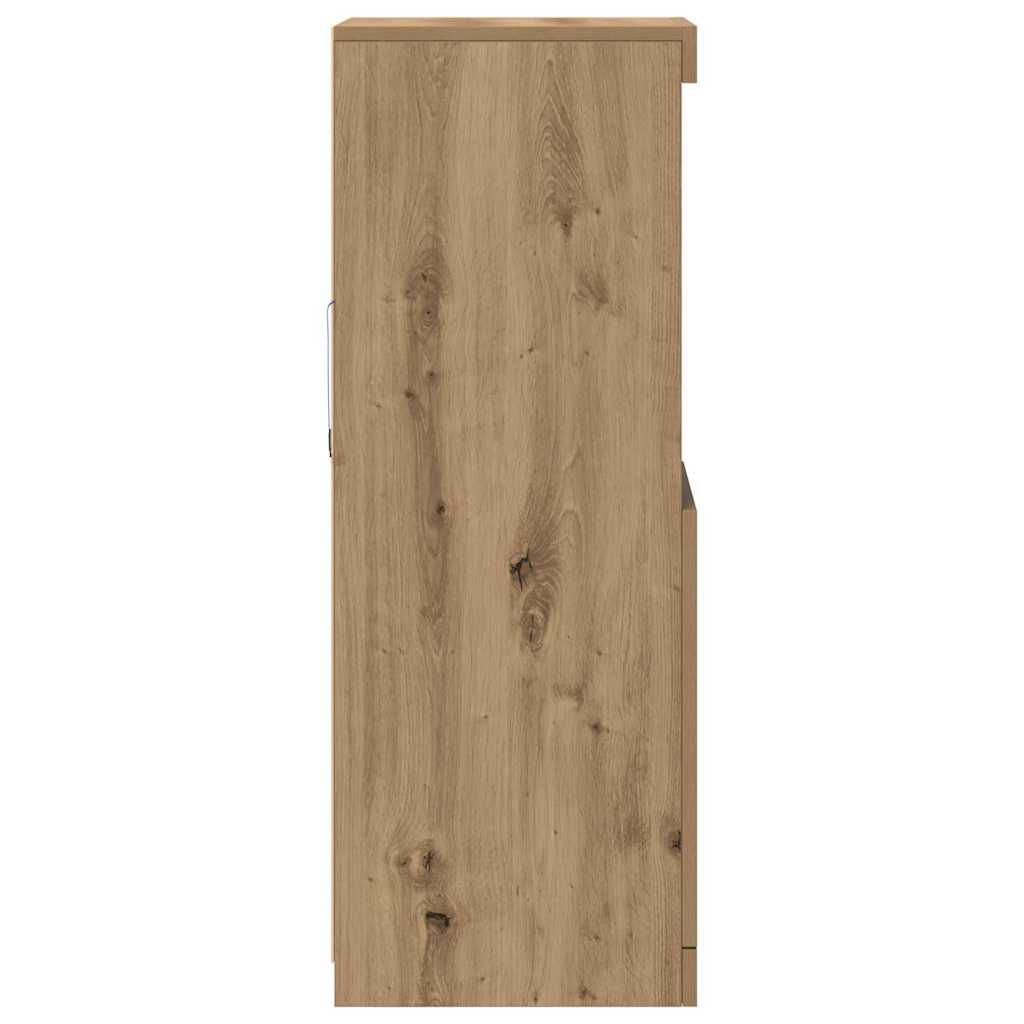 Buffet LED Chêne artisanal 41 x 37 x 100 cm Bois d'ingénierie - XIOS