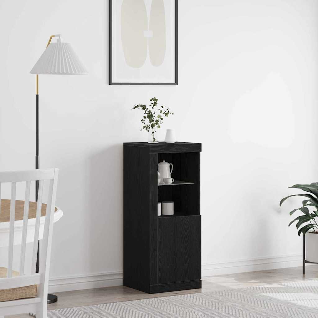 Buffet LED Chêne noir 41 x 37 x 100 cm Bois d'ingénierie - XIOS