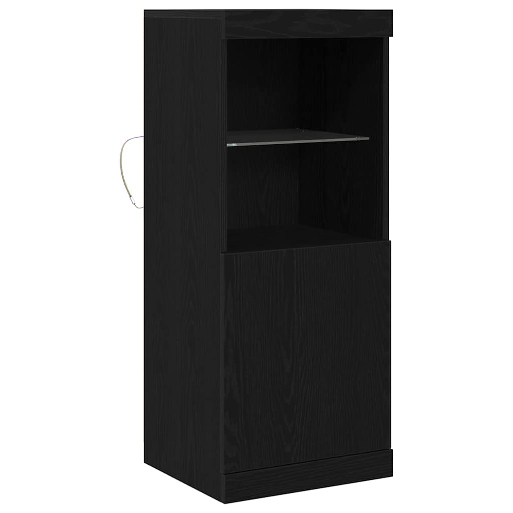 Buffet LED Chêne noir 41 x 37 x 100 cm Bois d'ingénierie - XIOS