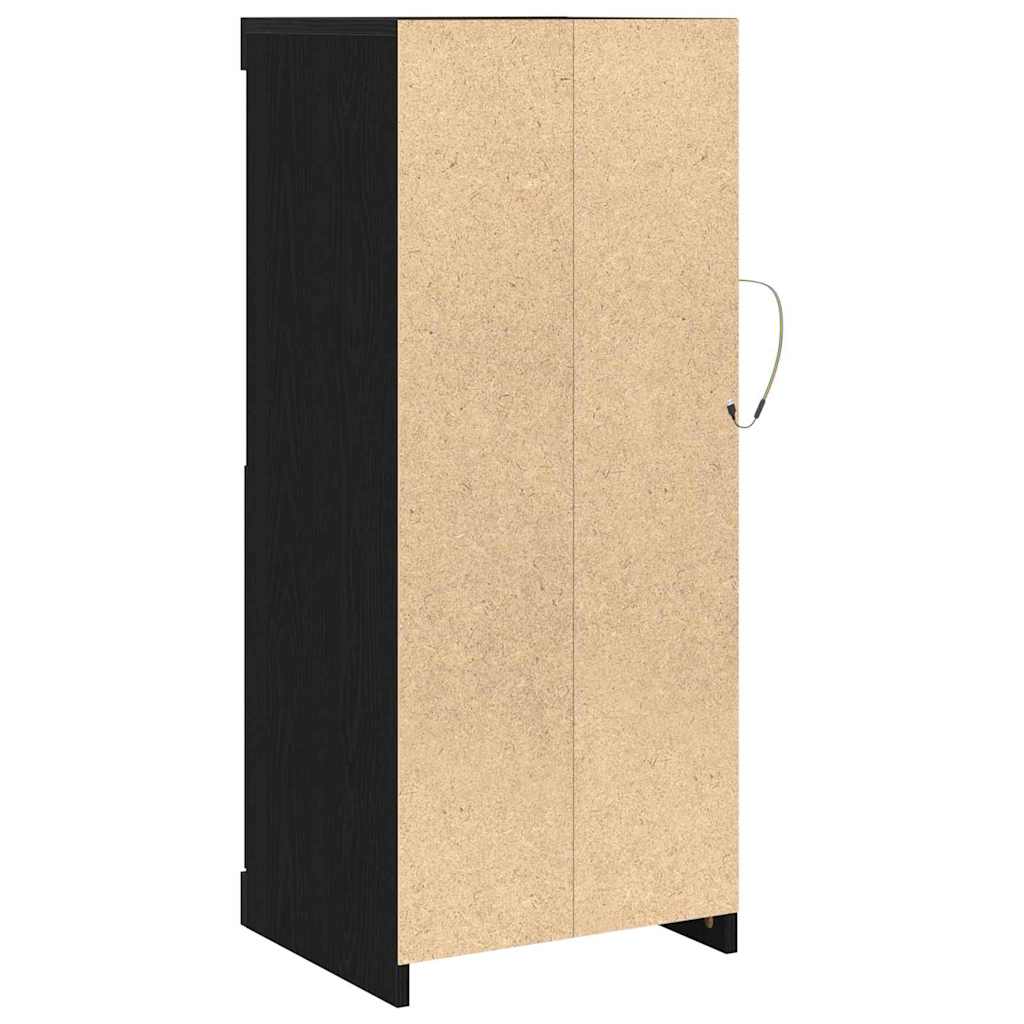 Buffet LED Chêne noir 41 x 37 x 100 cm Bois d'ingénierie - XIOS