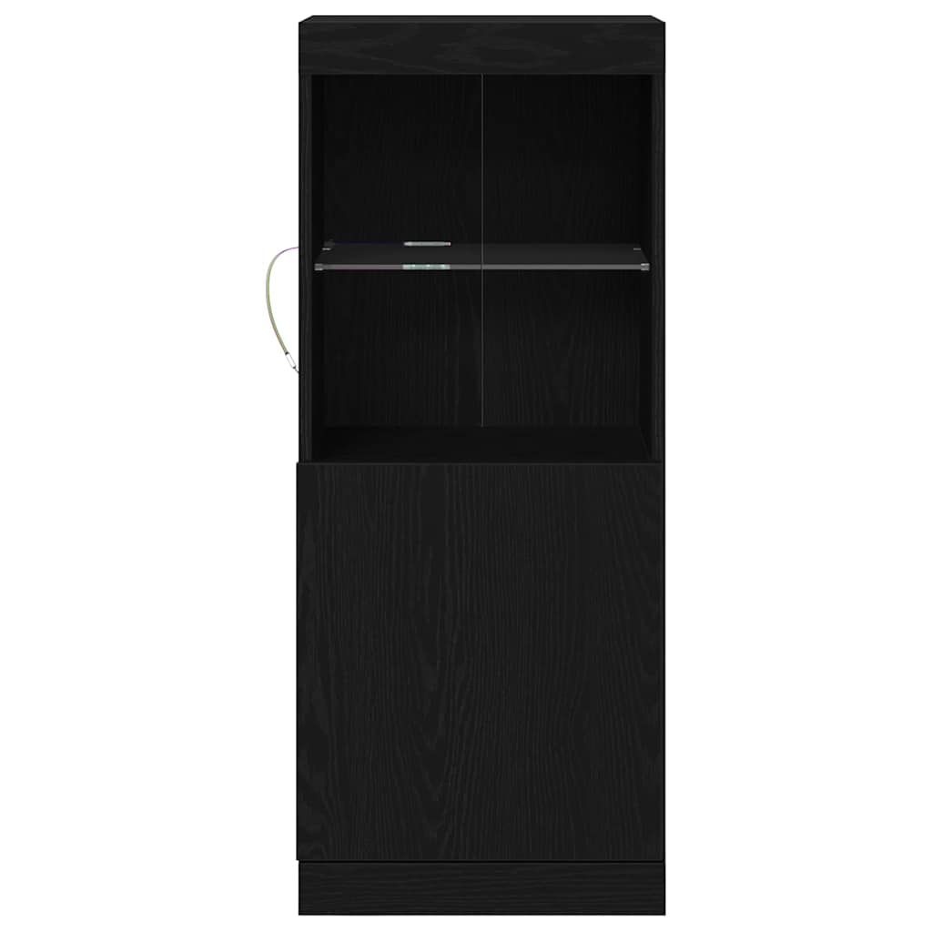 Buffet LED Chêne noir 41 x 37 x 100 cm Bois d'ingénierie - XIOS