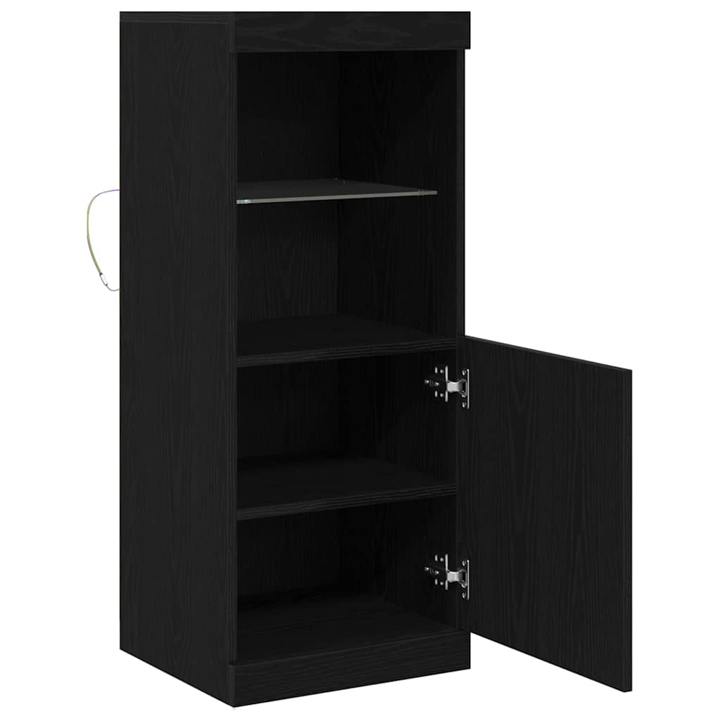Buffet LED Chêne noir 41 x 37 x 100 cm Bois d'ingénierie - XIOS