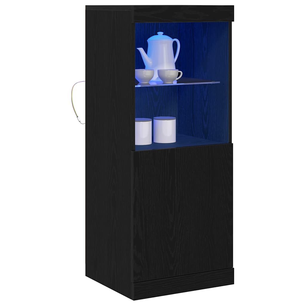 Buffet LED Chêne noir 41 x 37 x 100 cm Bois d'ingénierie - XIOS