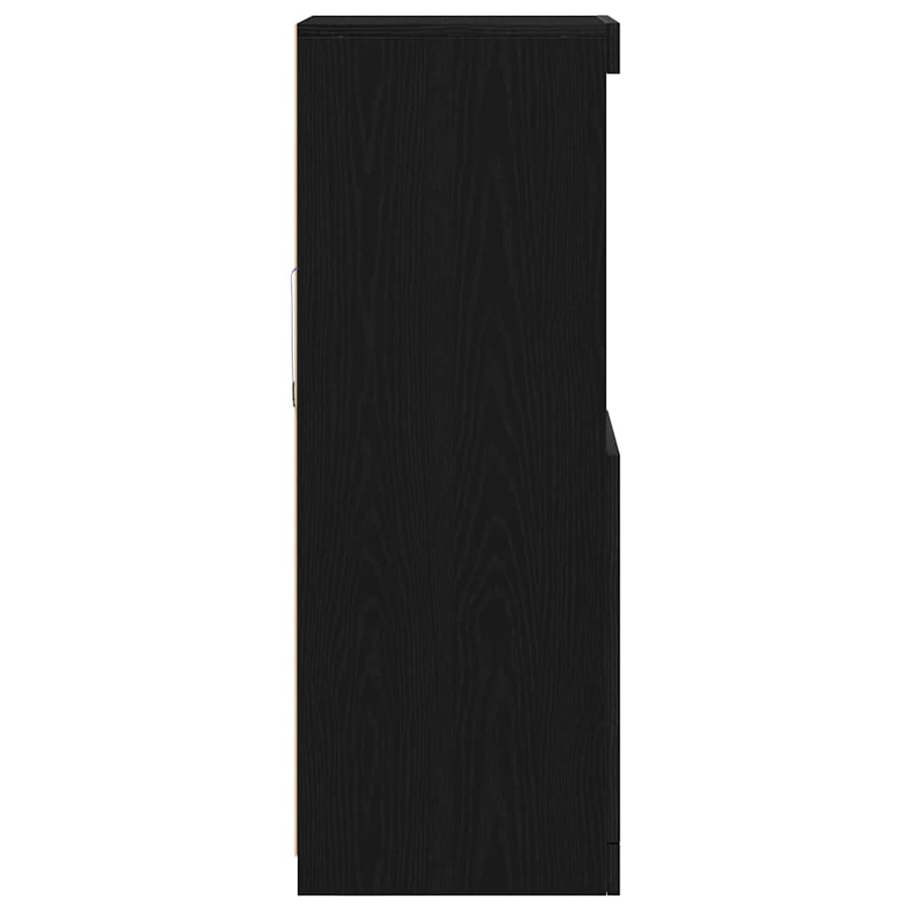 Buffet LED Chêne noir 41 x 37 x 100 cm Bois d'ingénierie - XIOS
