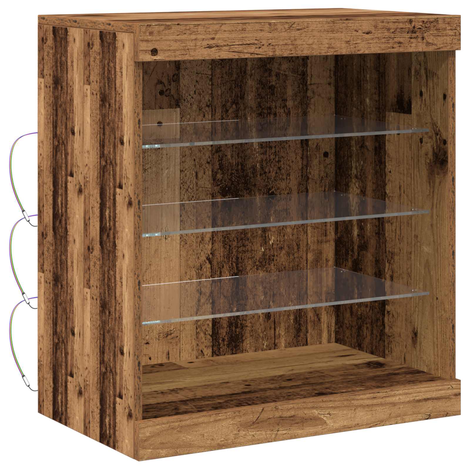 Buffet LED Bois ancien 60,5 x 37 x 67 cm Bois d'ingénierie - XIOS