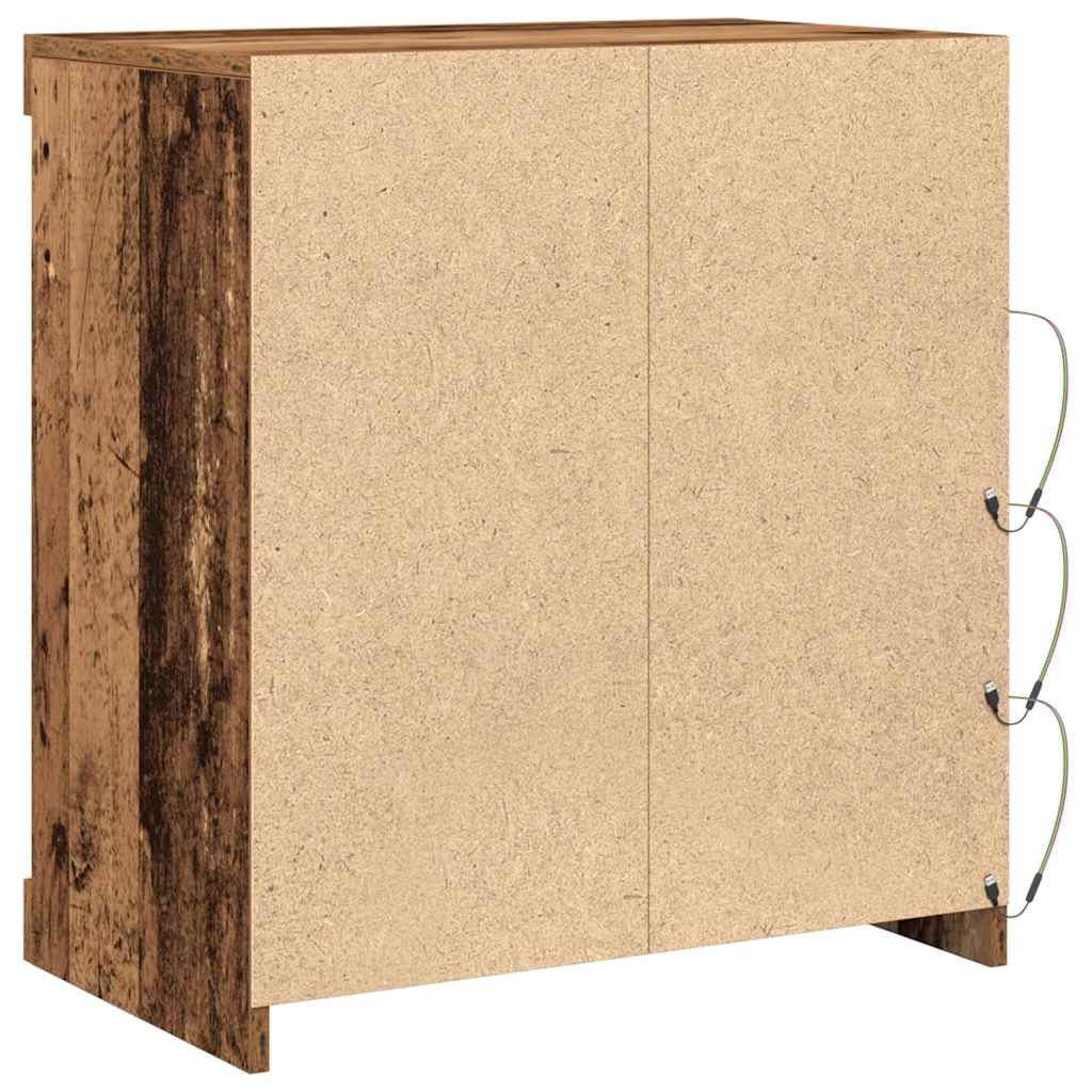 Buffet LED Bois ancien 60,5 x 37 x 67 cm Bois d'ingénierie - XIOS